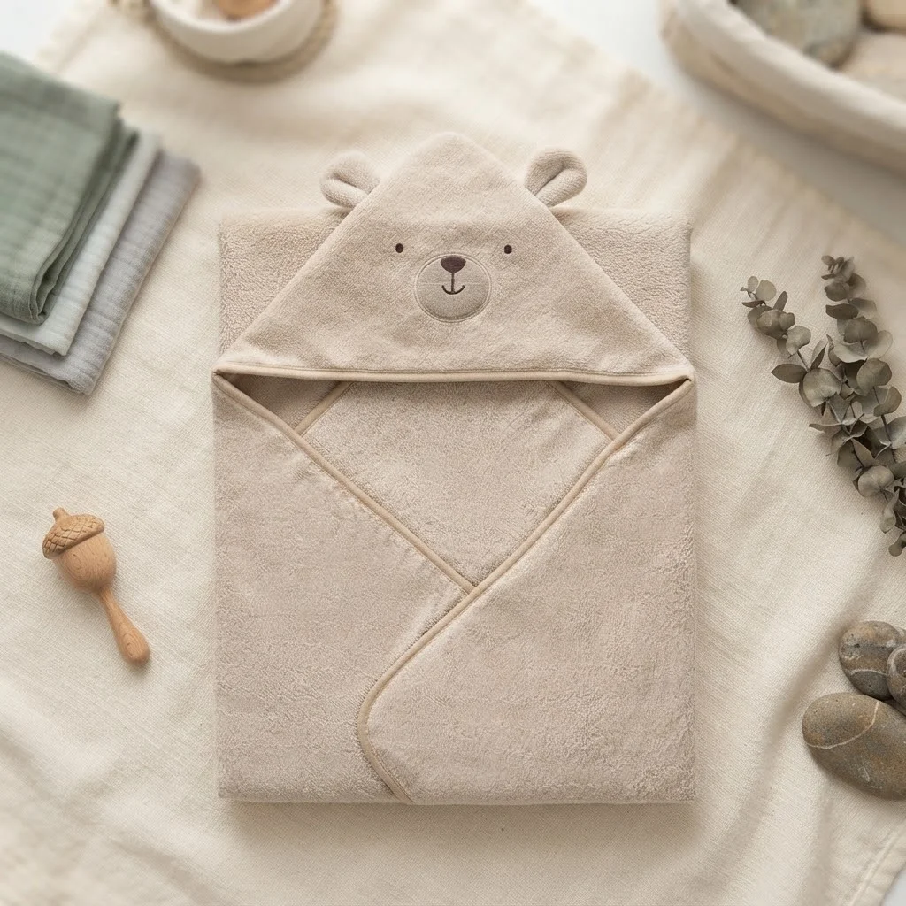 Sunnozy-Towel - Khaki Bear - 76\*76Cm