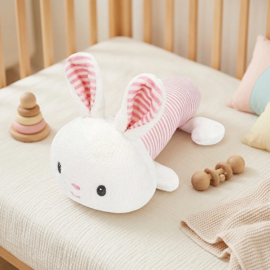 Sunnozy-hand-cranked barrel toy - pink rabbit - 0+