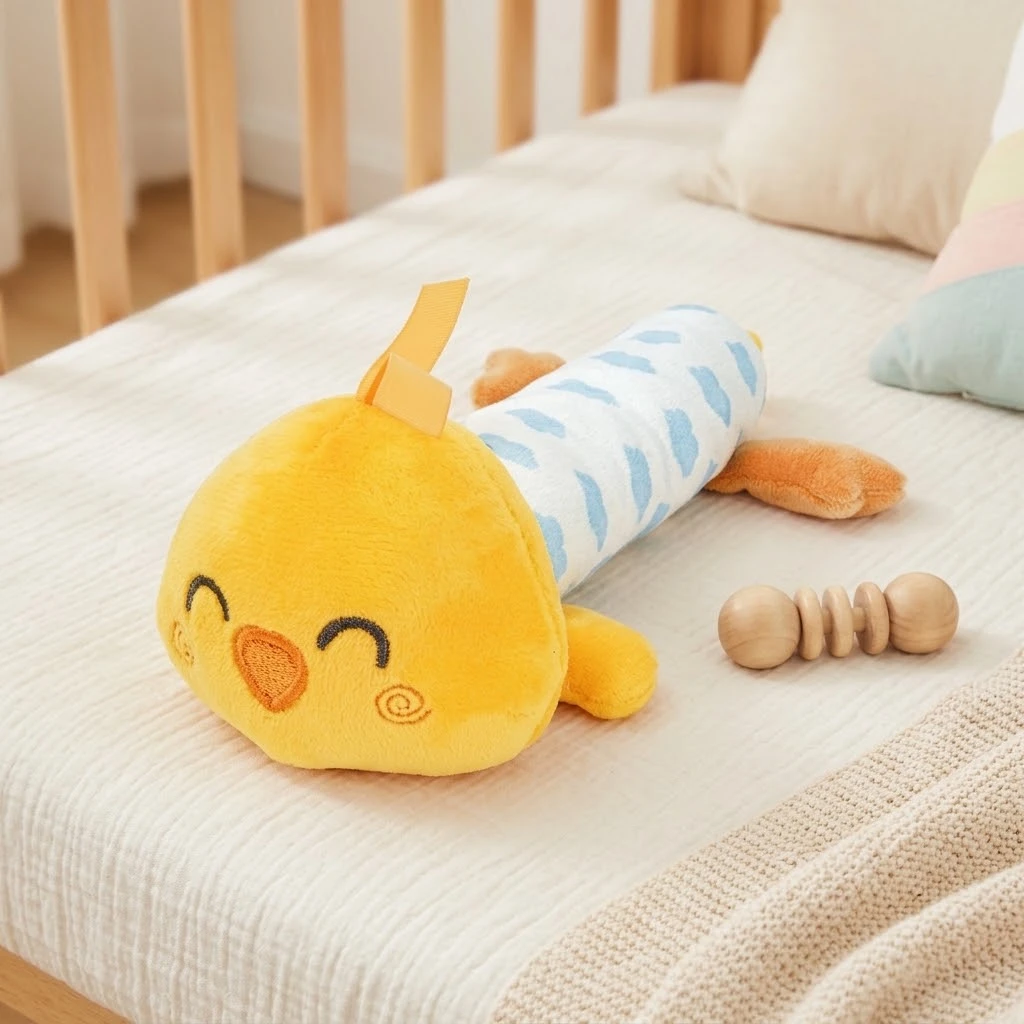 Sunnozy-hand-cranked barrel toy - yellow duck - 0+