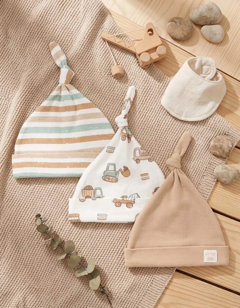 Sunnozy-Three piece hat - engineering fleet - 0-6M
