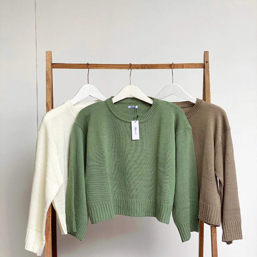 Crop Top Rajut Premium Oversize