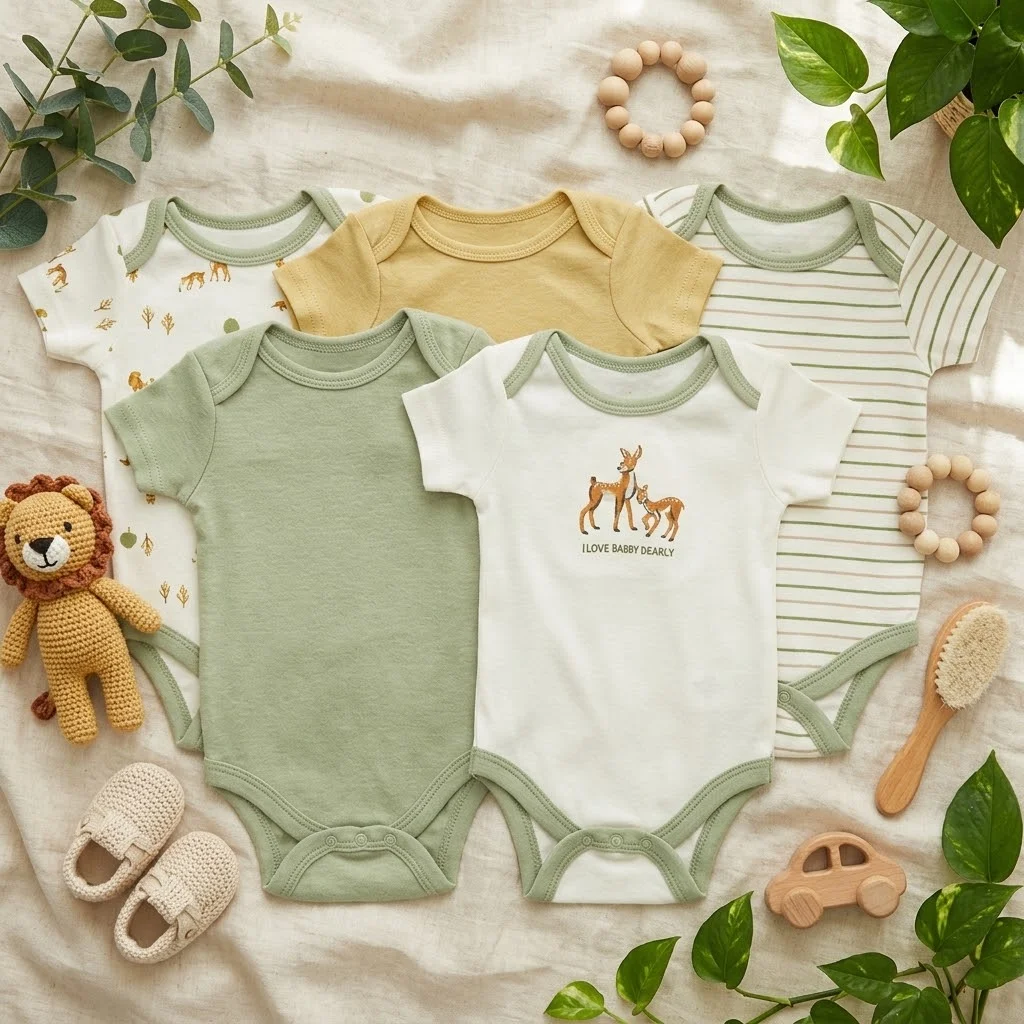 KLH-Kyle+Deena 5 in 1bodysuit - sika deer - 0-3/3-6/6-9M
