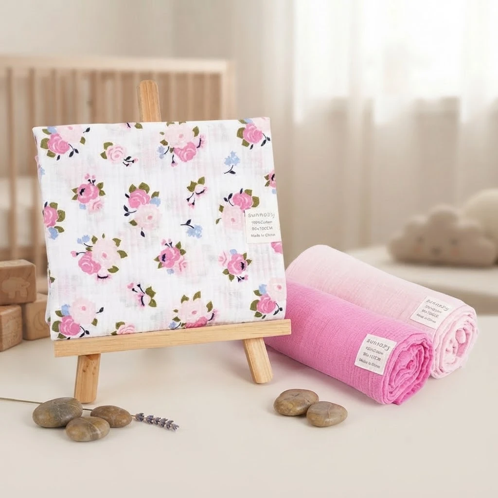 Sunnozy-3pcs Muslim blanket - rose pink - 90\*100CM