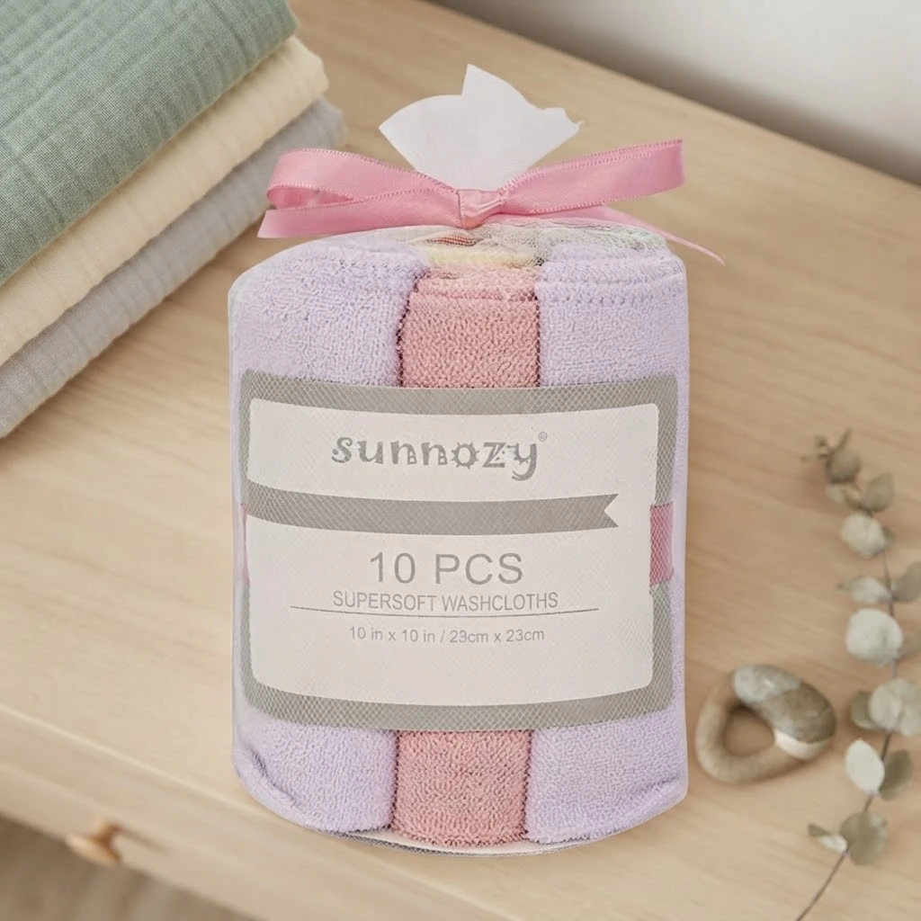 Sunnozy-10 pcs Washcloth - girl - 23\*23CM