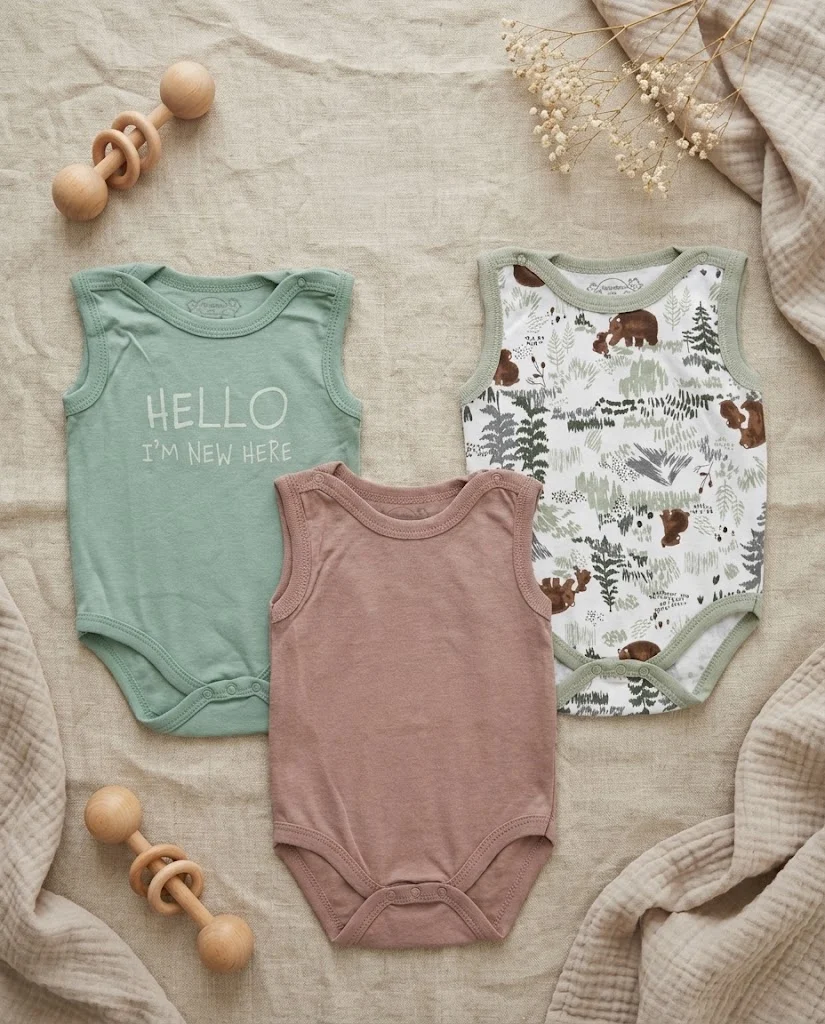 Valiantier-3pcs-Vest - Green Forest - 0-3/3-6/6-9M