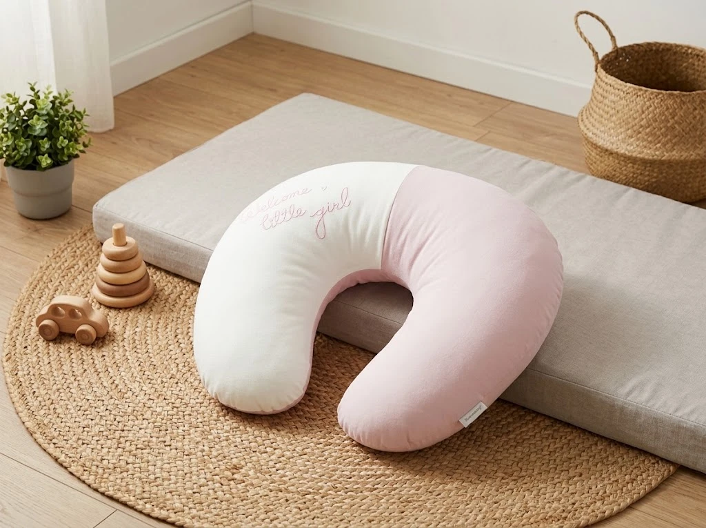 Sunnozy-Waffle Nursing  Pillow - pink - H-50cm